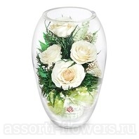 Розы в вазе средний эллипс